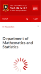 Mobile Screenshot of math.waikato.ac.nz
