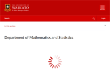 Tablet Screenshot of math.waikato.ac.nz